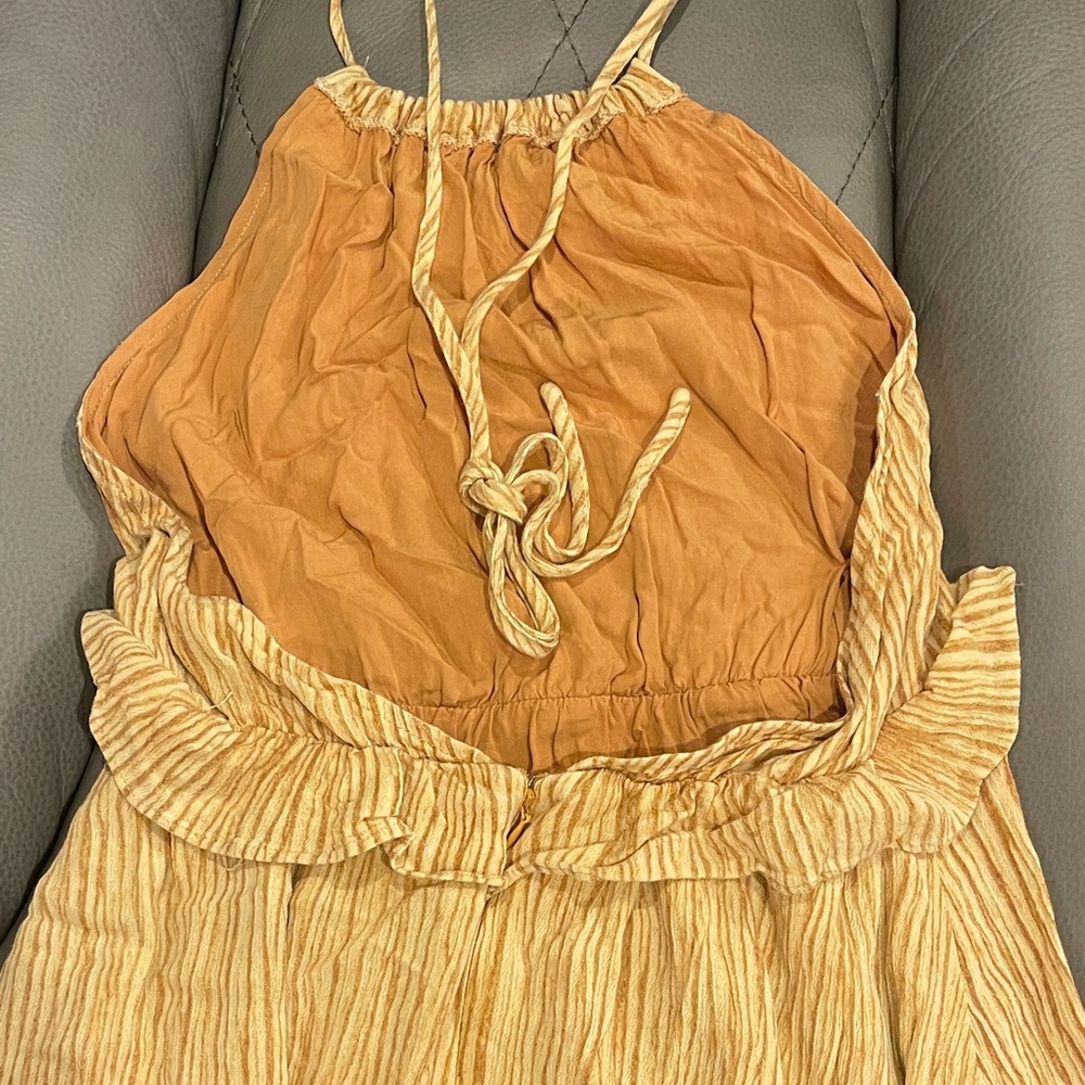 Lulu's Tan Ruffle Mini Dress - Picture 4 of 6